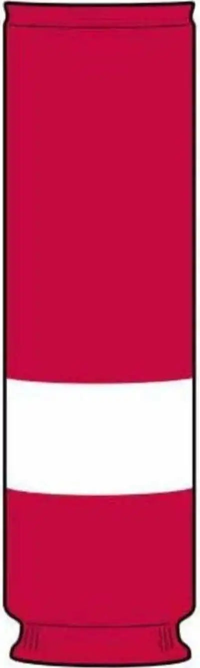 Tck Rib Knit Hockey Sock - Det Scarlet White