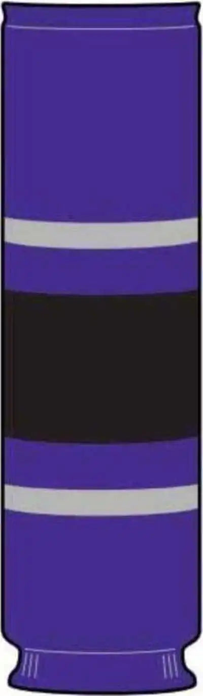 Tck Rib Knit Hockey Sock - Los Purple Gray Black