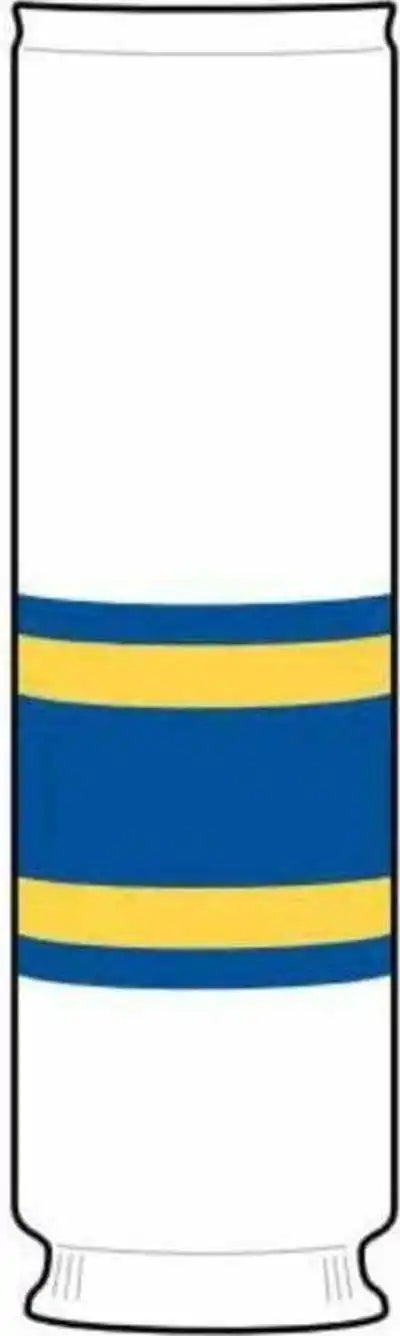 Tck Rib Knit Hockey Sock - Stl White Royal Gold