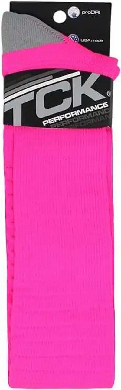 Tck Scrunch Football Knee High Socks - Hot Pink