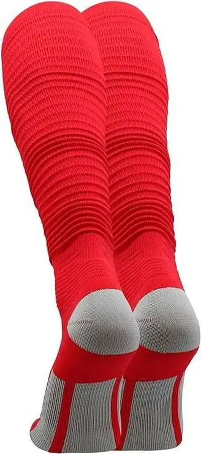 Tck Scrunch Football Knee High Socks - Scarlet