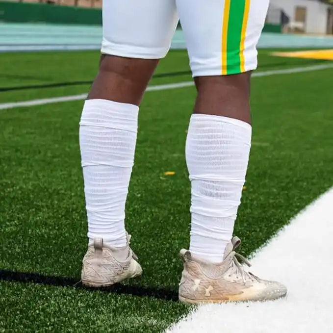 Tck Scrunch Football Knee High Socks - White