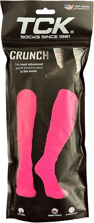 Tck Scrunched Football Leg Sleeves - Hot Pink