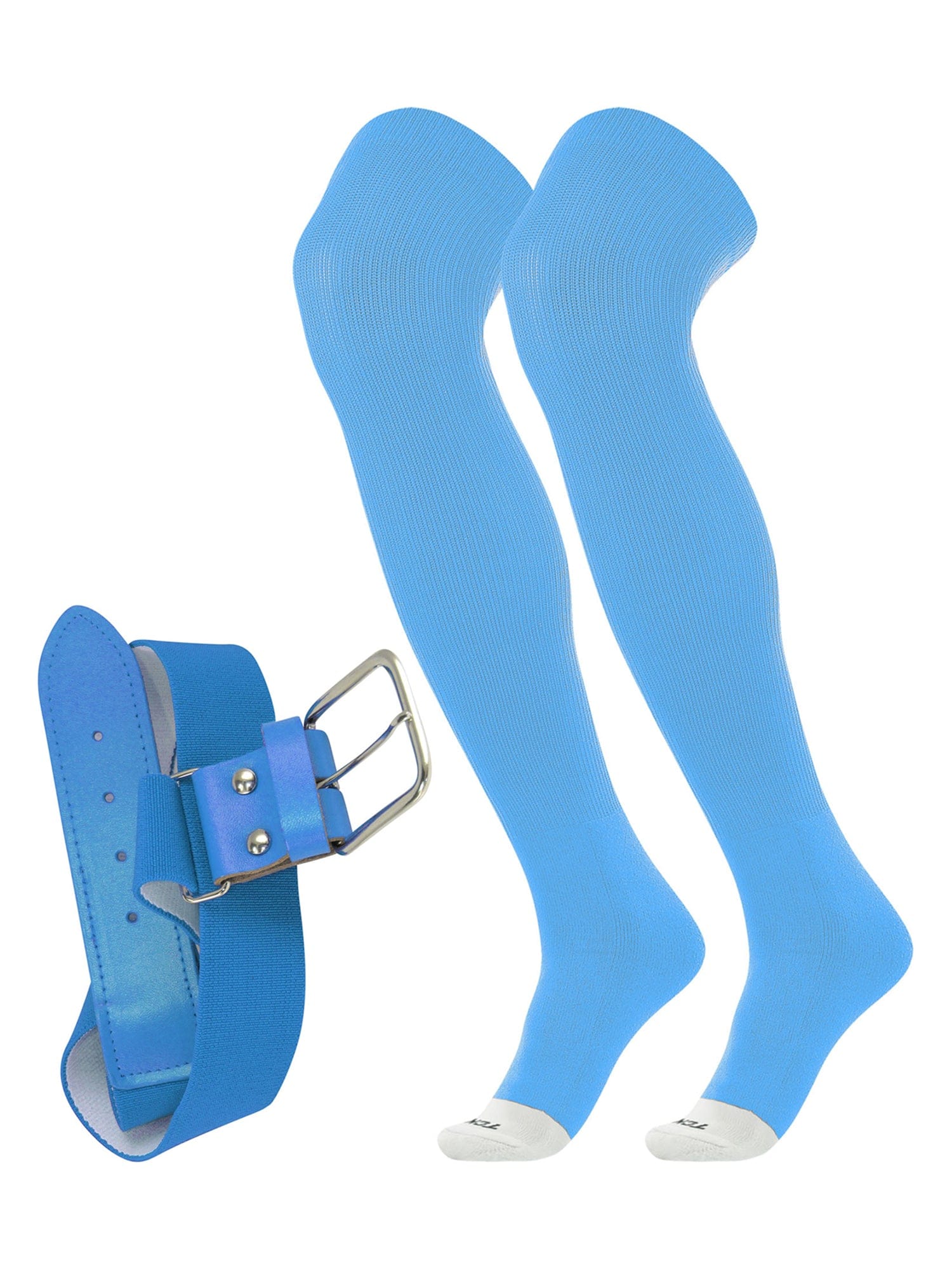 TCK Prosport Belt Over the Knee Sock Combo - Columbia Blue - HIT a Double - 1