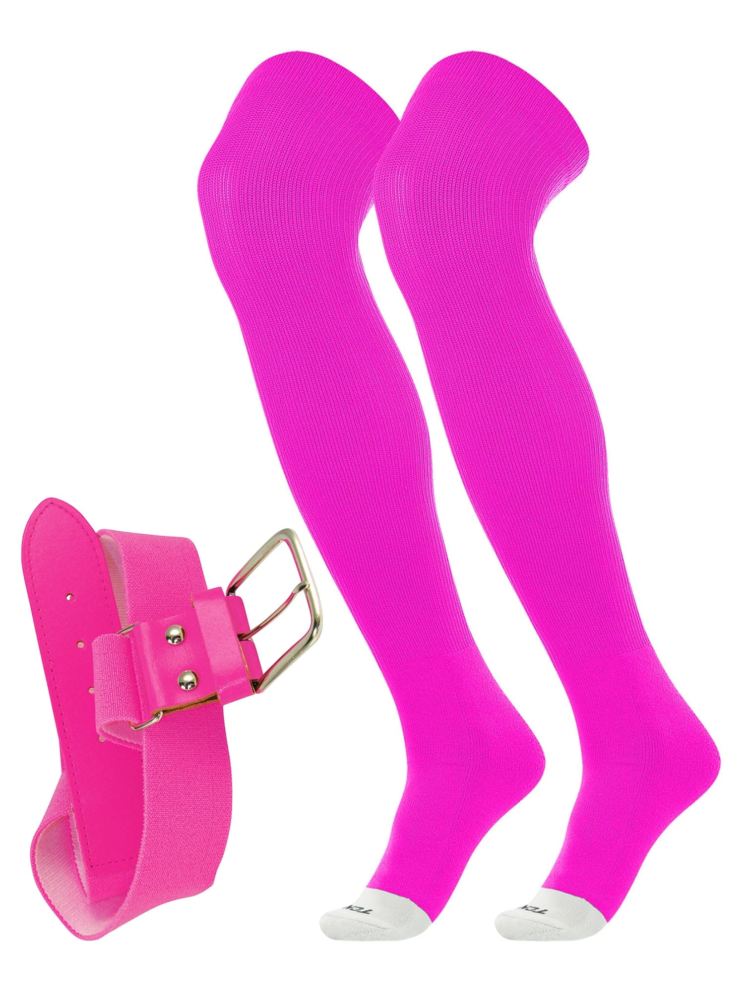 TCK Prosport Belt Over the Knee Sock Combo - Hot Pink - HIT a Double - 1