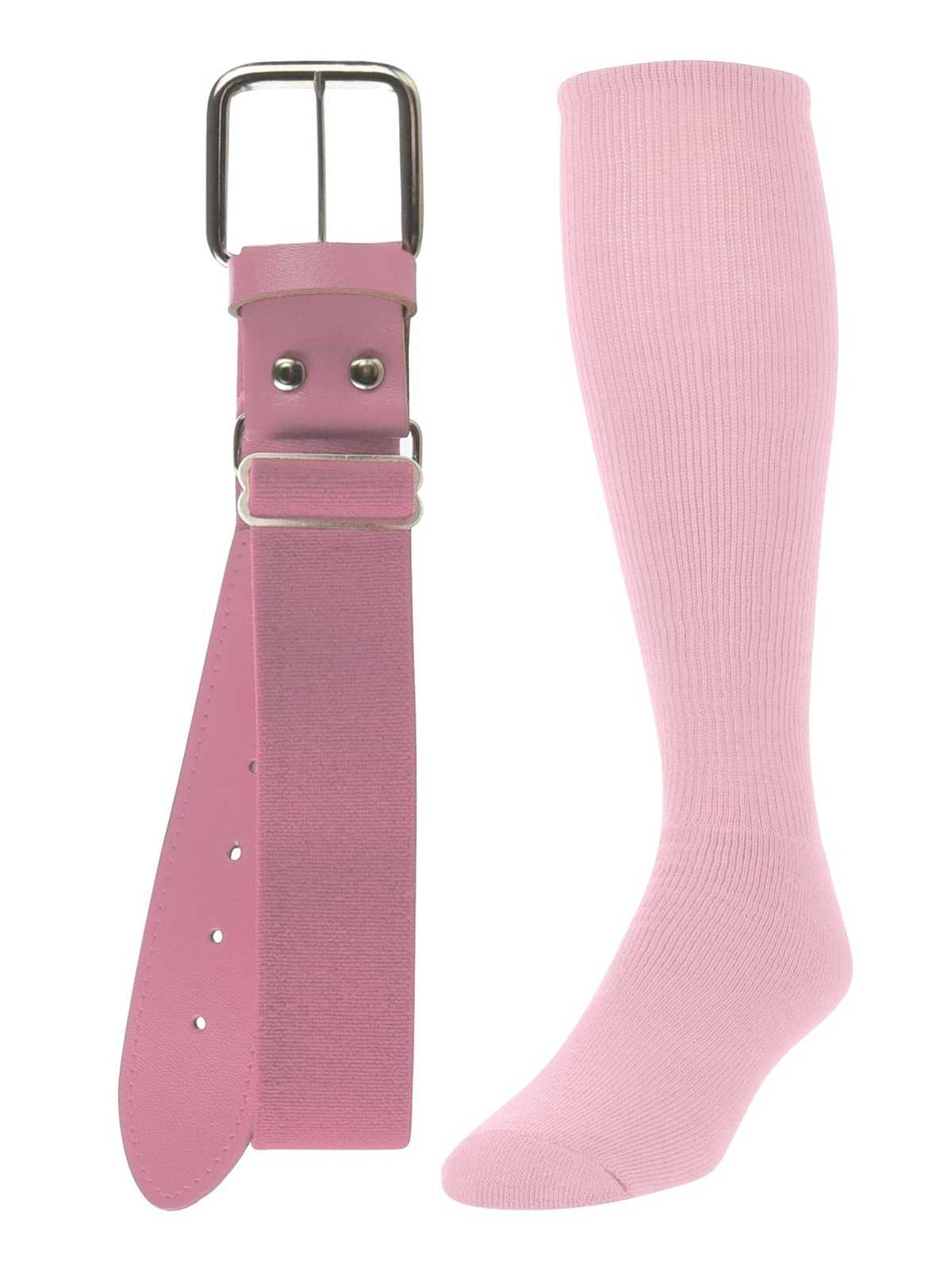 TCK Pro Line Belt Knee High Sock Combo - Pink - HIT a Double - 1