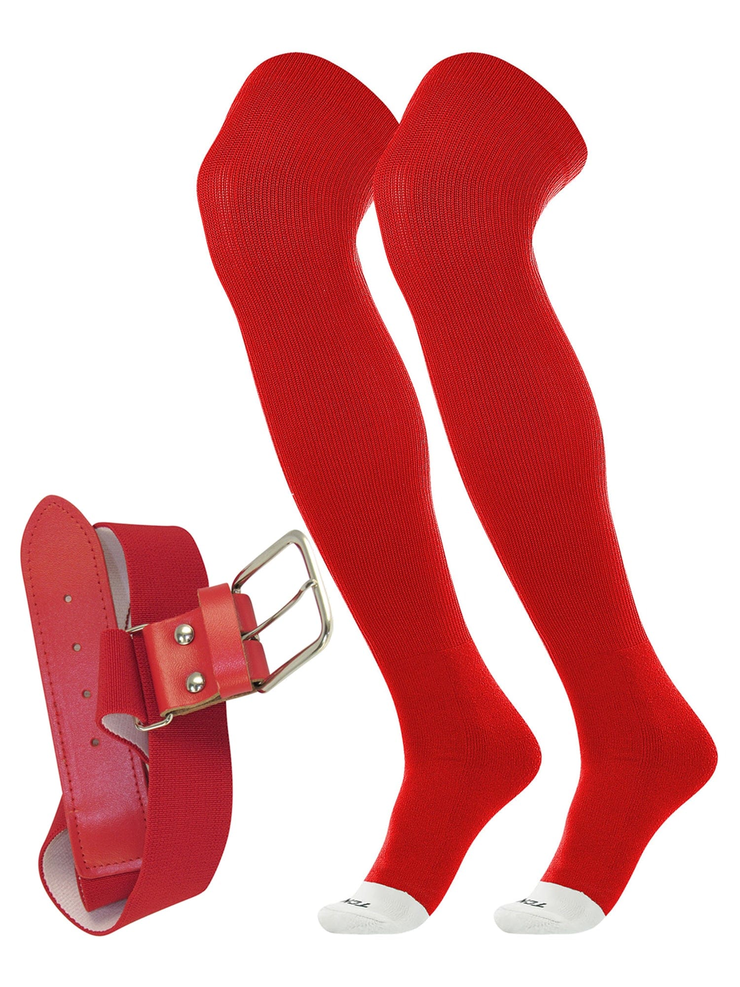 TCK Prosport Belt Over the Knee Sock Combo - Scarlet - HIT a Double - 1