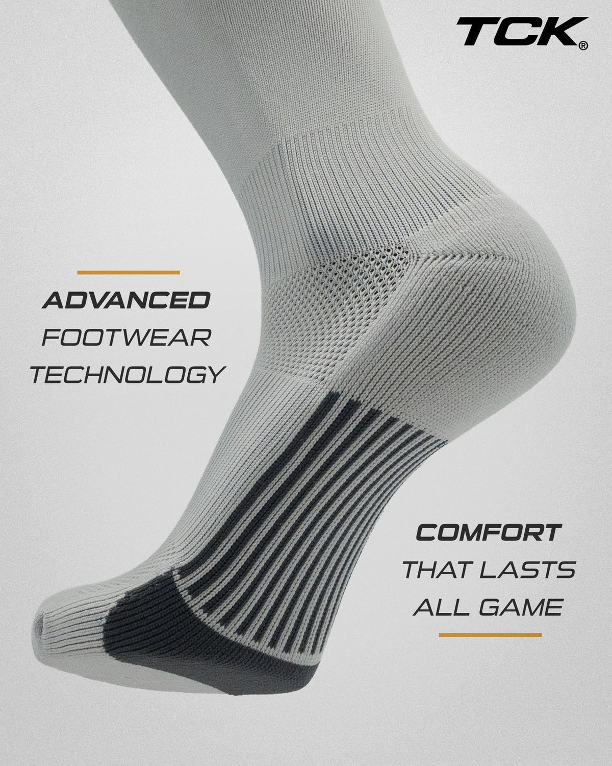 TCK Dugout Solid Color Over the Knee Sports Socks - Gray - HIT a Double - 3