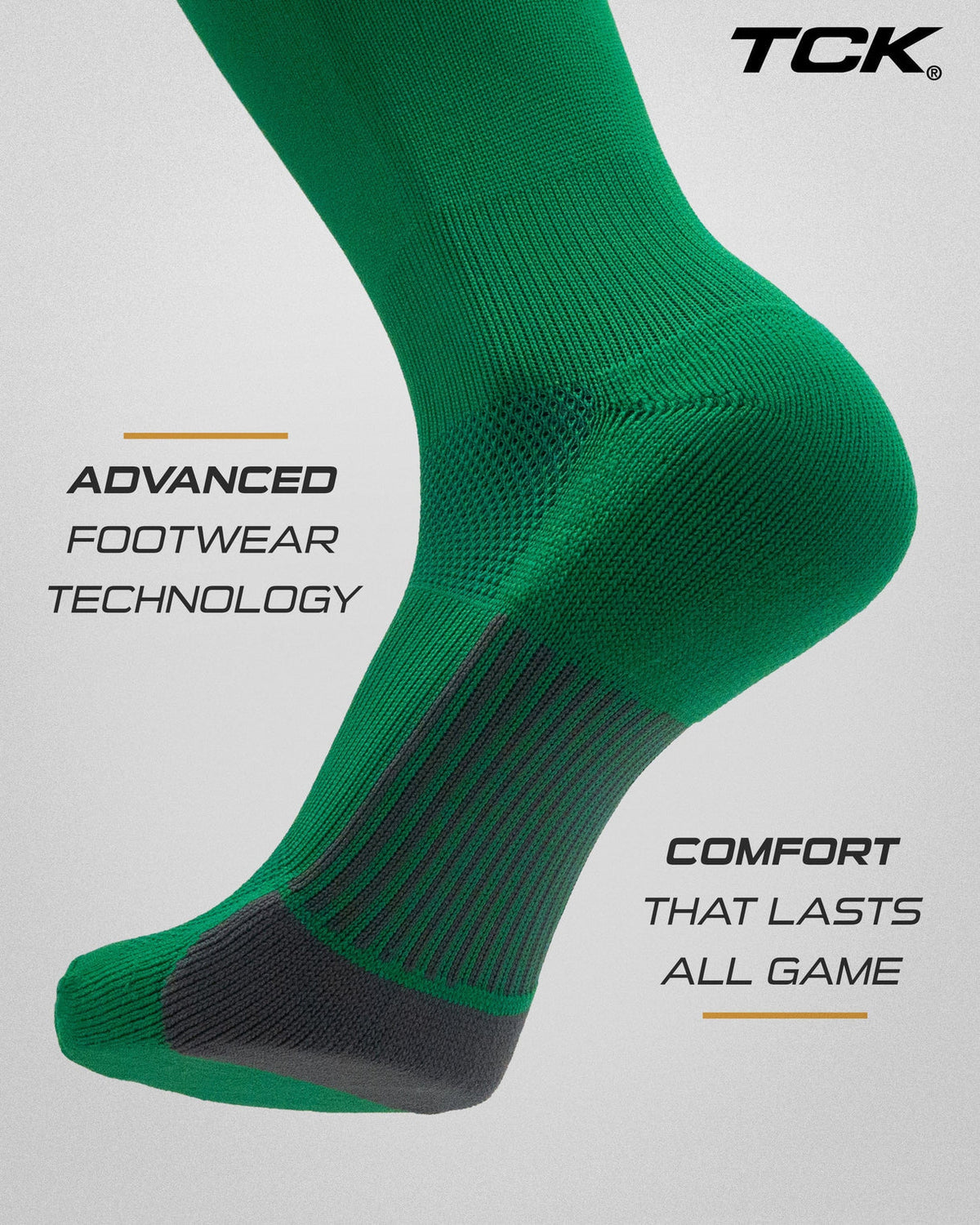 TCK Dugout Solid Color Over the Knee Sports Socks - Kelly - HIT a Double - 3