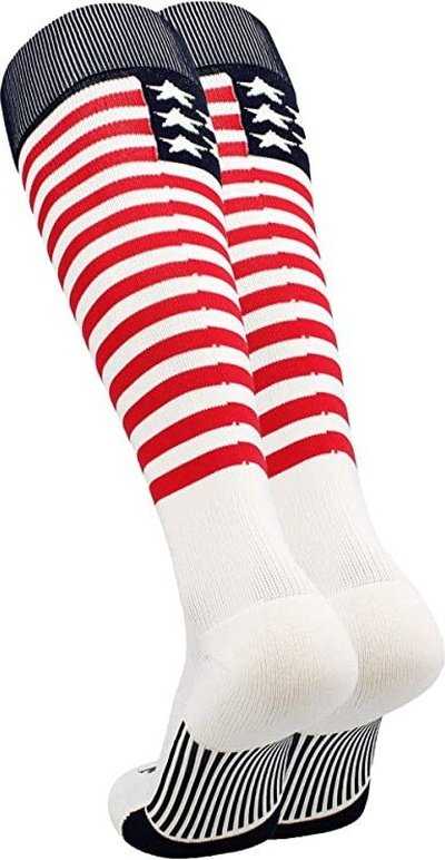 Tck Stars and Stripes Knee High Socks - Red White Blue