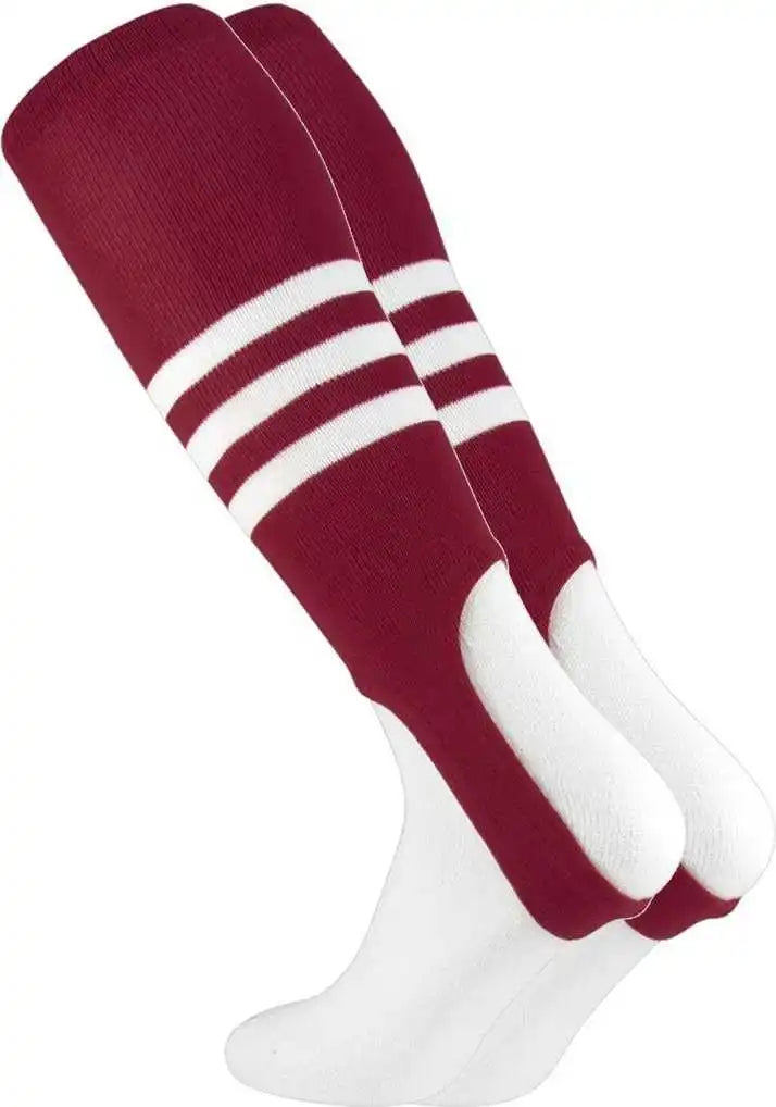 Tck Stirrups with 3 White Stripes - Cardinal