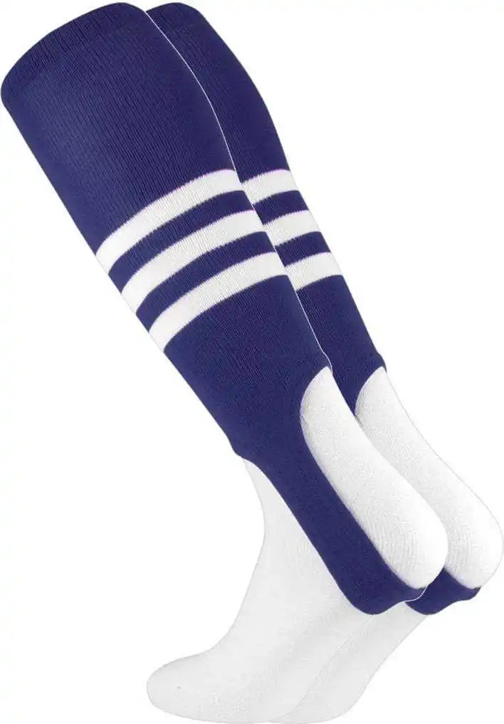 Tck Stirrups with 3 White Stripes - Royal