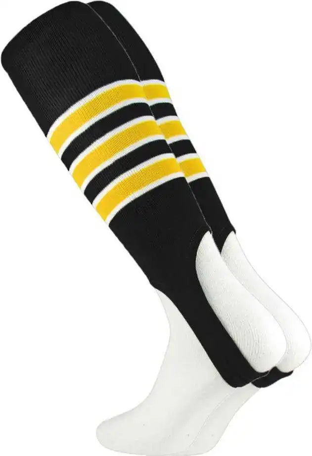 Tck Stirrups with Stripes - Black White Gold