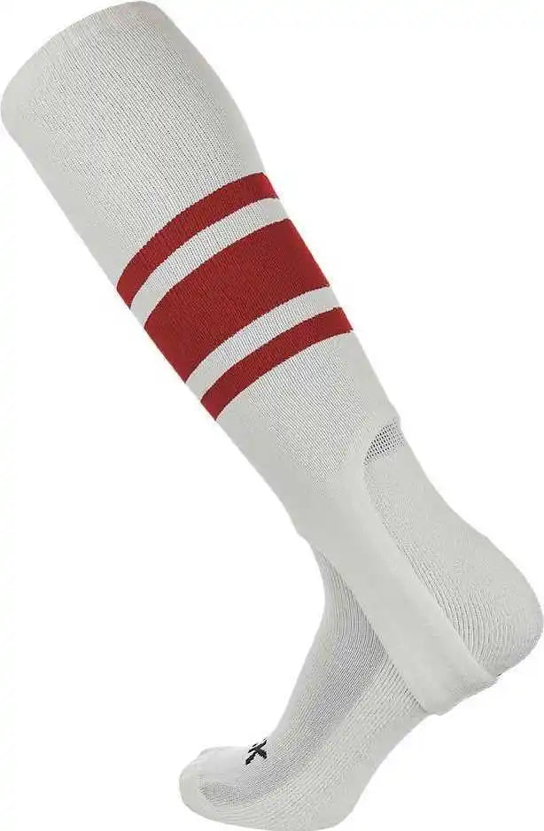 Tck Stirrups with Stripes Pattern c - White Scarlet