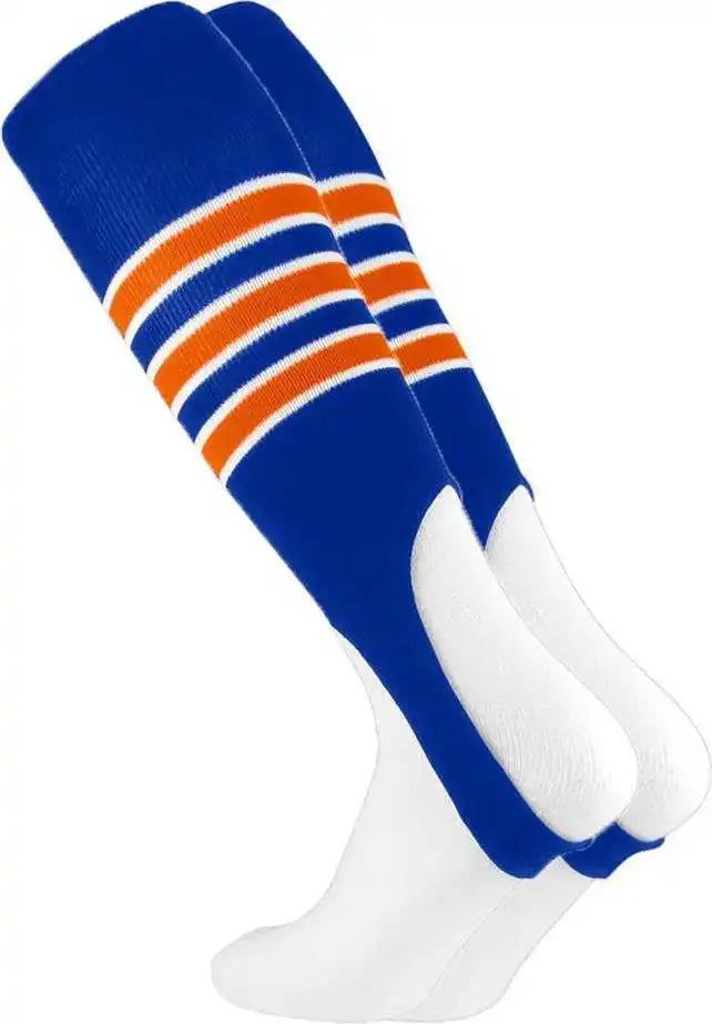 Tck Stirrups with Stripes - Royal White Orange