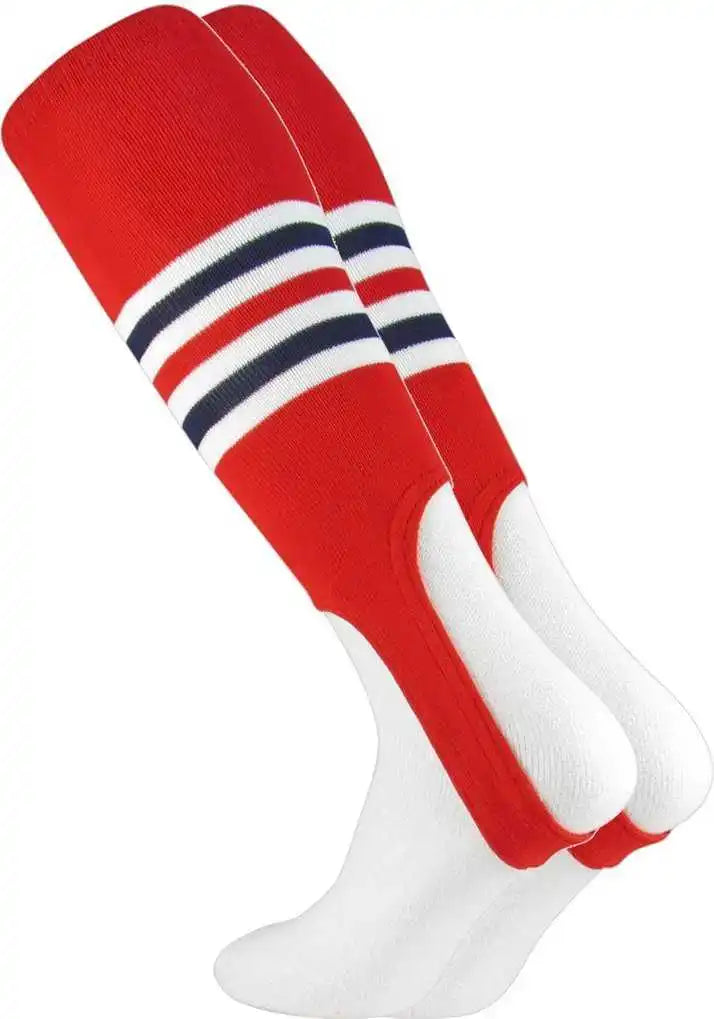 Tck Stirrups with Stripes -scarlet White Navy