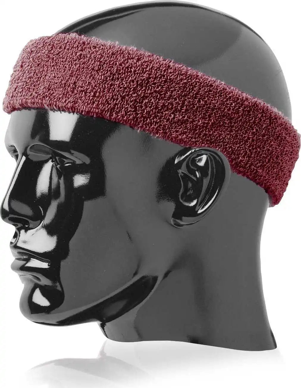 Tck Terry Headband 2’’ Wide - Maroon - one Size Fits Most
