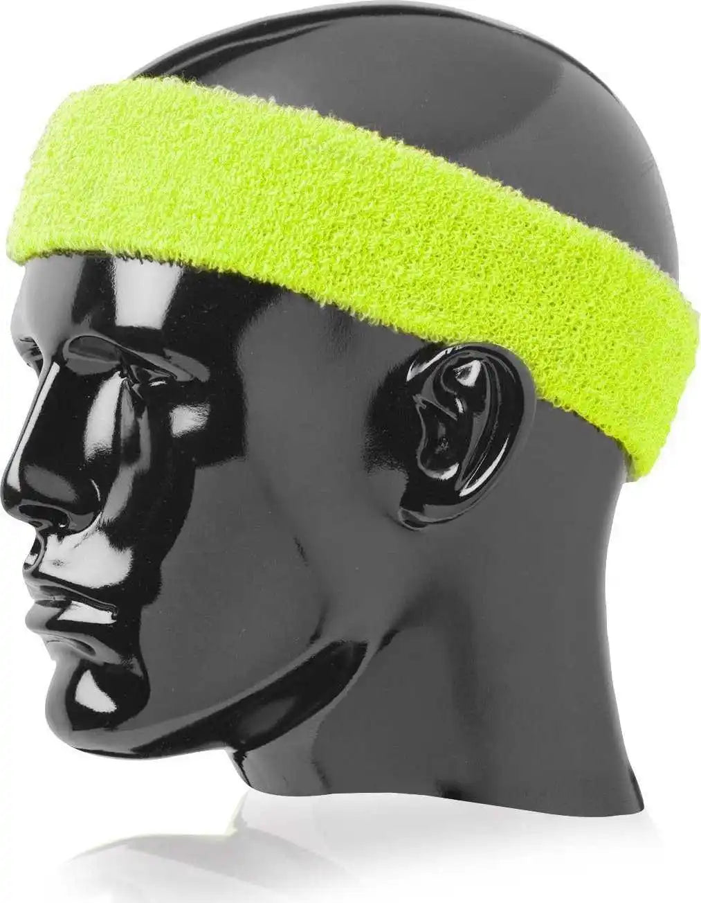 Tck Terry Headband 2’’ Wide - Neon Yellow - one Size Fits Most