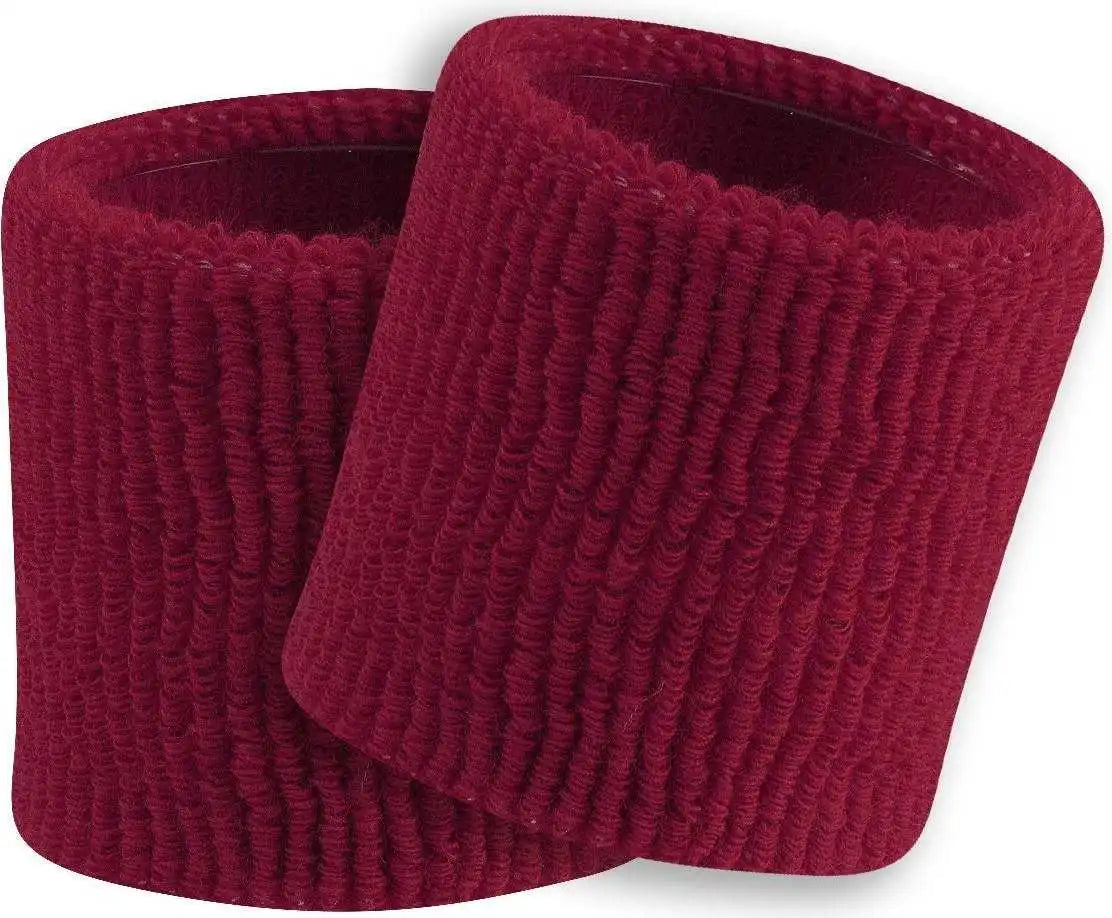 Tck Terry Wristbands 3.5’’ Wide - Cardinal - one Size Fits Most