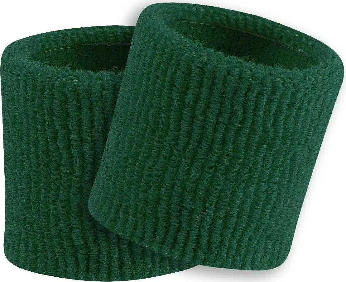 Tck Terry Wristbands 3.5’’ Wide - Dark Green - Forest / one Size Fits Most