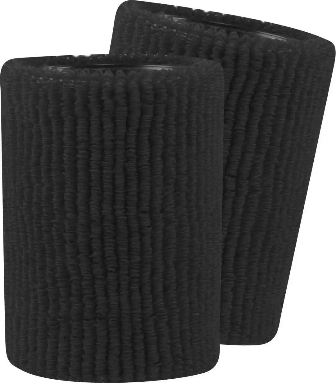 Tck Terry Wristbands 5’’ Wide - Black - one Size Fits Most