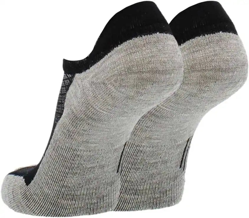 Tck Tour Golf Socks for Men and Women’s no Show - Black Gray