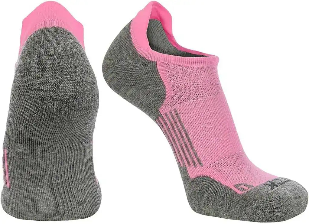Tck Tour Golf Socks for Men and Women’s no Show - Hot Pink Gray