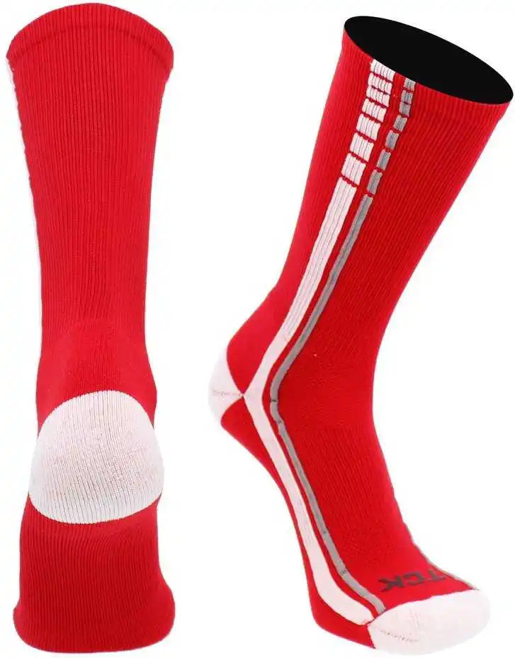 Tck Turbo Crew Socks - Scarlet White Gray