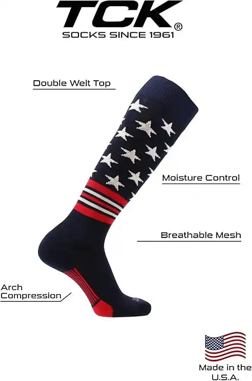 Tck Usa Freedom Knee High Socks - Military Green
