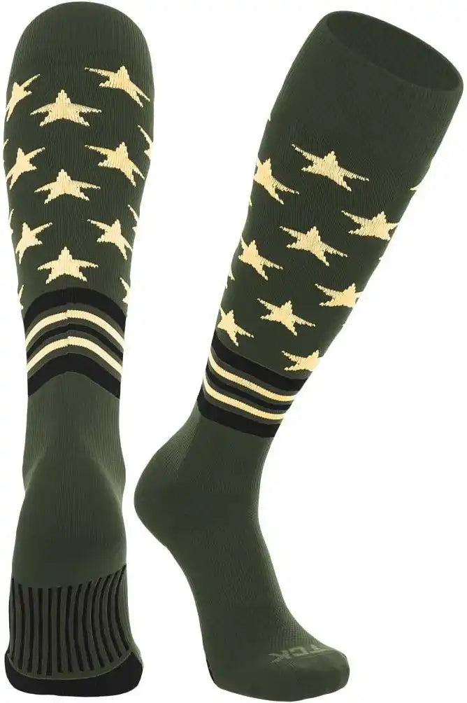 Tck Usa Freedom Knee High Socks - Military Green