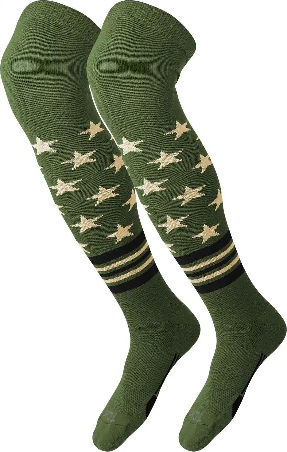Tck Usa Freedom Over the Knee Baseball Socks - Military Green