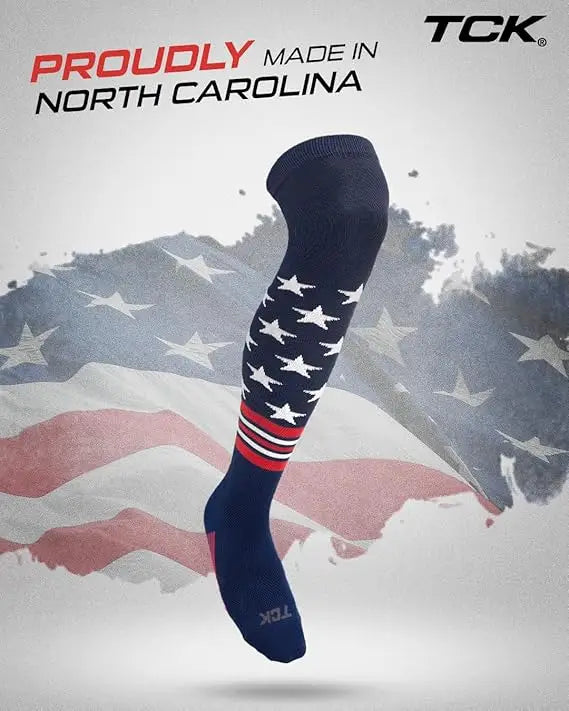 Tck Usa Freedom Over the Knee Baseball Socks - Navy White Scarlet