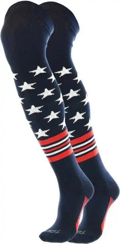 Tck Usa Freedom Over the Knee Baseball Socks - Navy White Scarlet