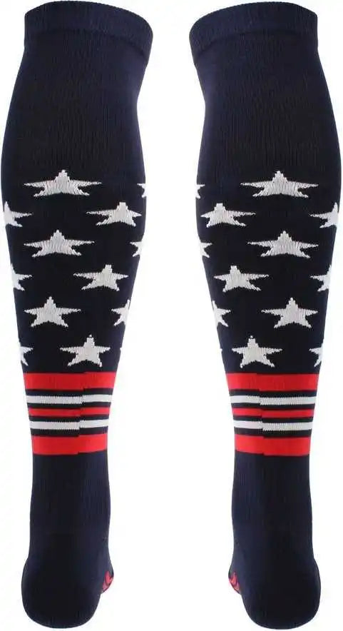 Tck Usa Freedom Over the Knee Baseball Socks - Navy White Scarlet