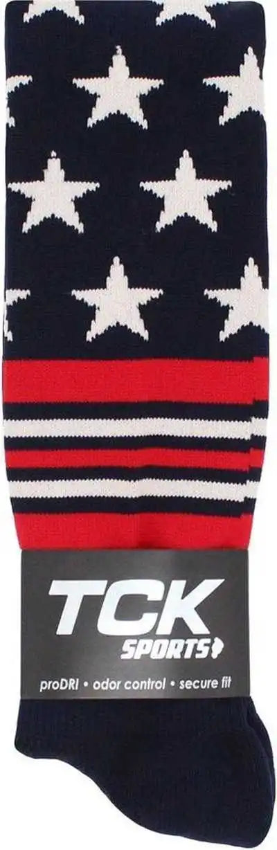 Tck Usa Freedom Over the Knee Baseball Socks - Navy White Scarlet