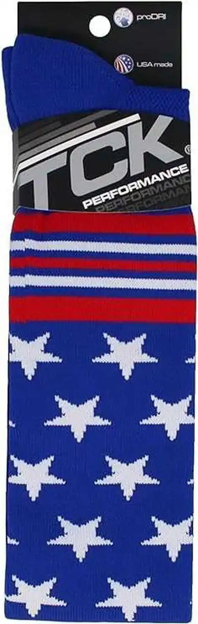 Tck Usa Freedom Over the Knee Baseball Socks - Royal White Scarlet