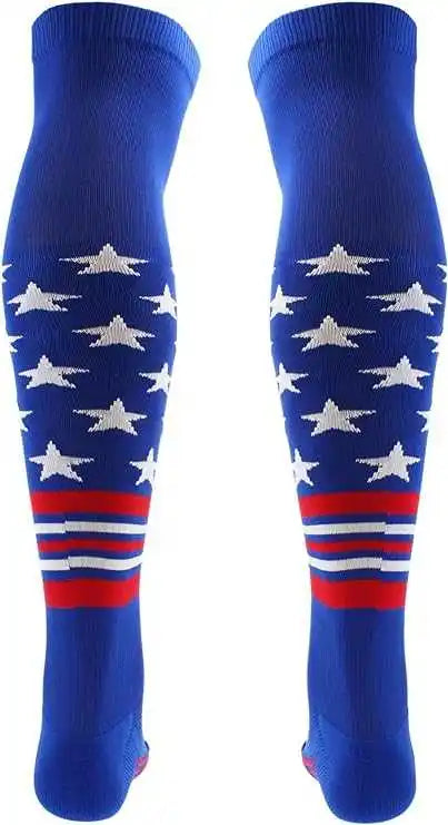 Tck Usa Freedom Over the Knee Baseball Socks - Royal White Scarlet