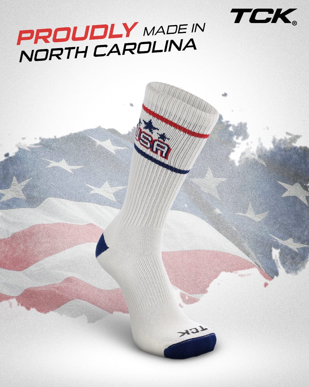 Tck Vintage Usa Crew Sock for Everyday Wear - Off-white Scarlet Dark Royal