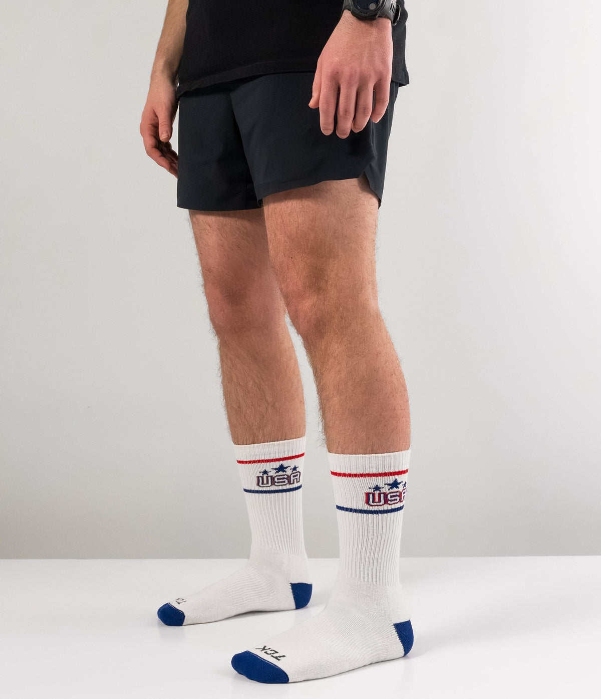 Tck Vintage Usa Crew Sock for Everyday Wear - Off-white Scarlet Dark Royal