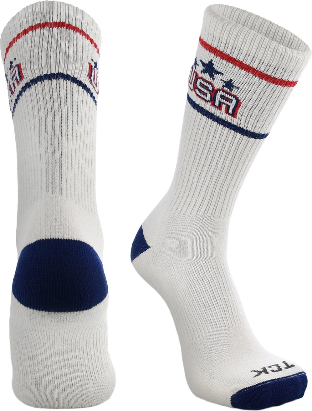 Tck Vintage Usa Crew Sock for Everyday Wear - Off-white Scarlet Dark Royal