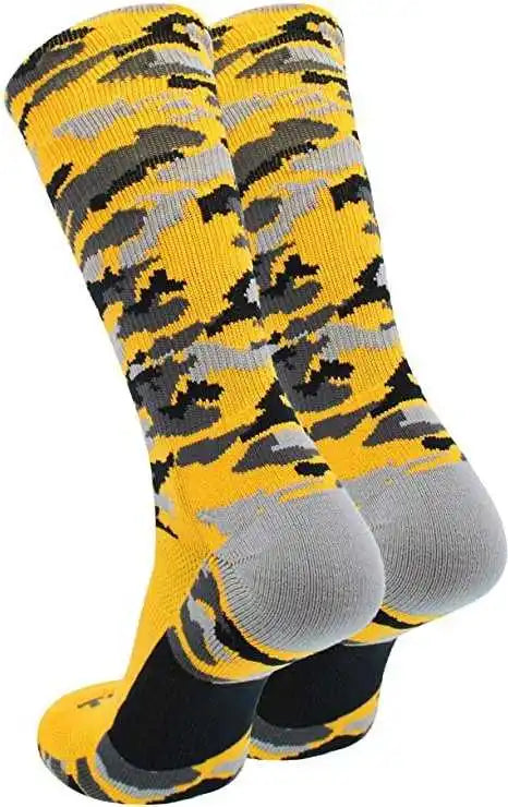 Tck Woodland Camo Crew Socks - Gold