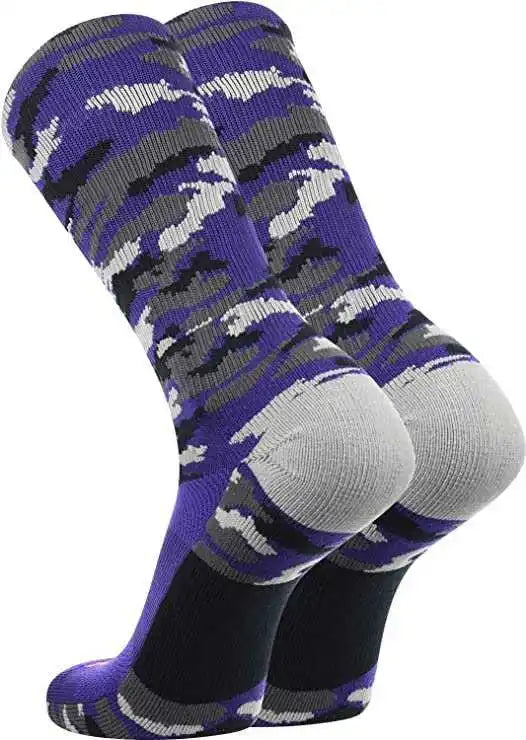 Tck Woodland Camo Crew Socks - Purple
