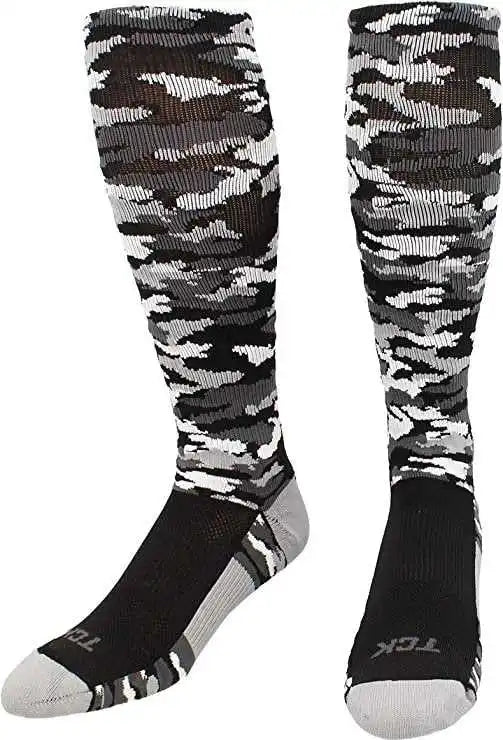 Tck Woodland Camo Knee High Socks - Black