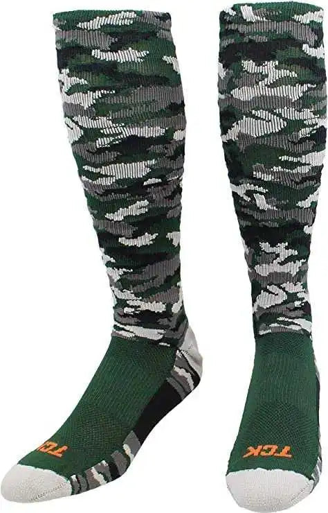 Tck Woodland Camo Knee High Socks - Dark Green
