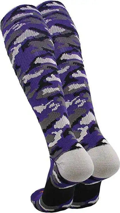 Tck Woodland Camo Knee High Socks - Purple