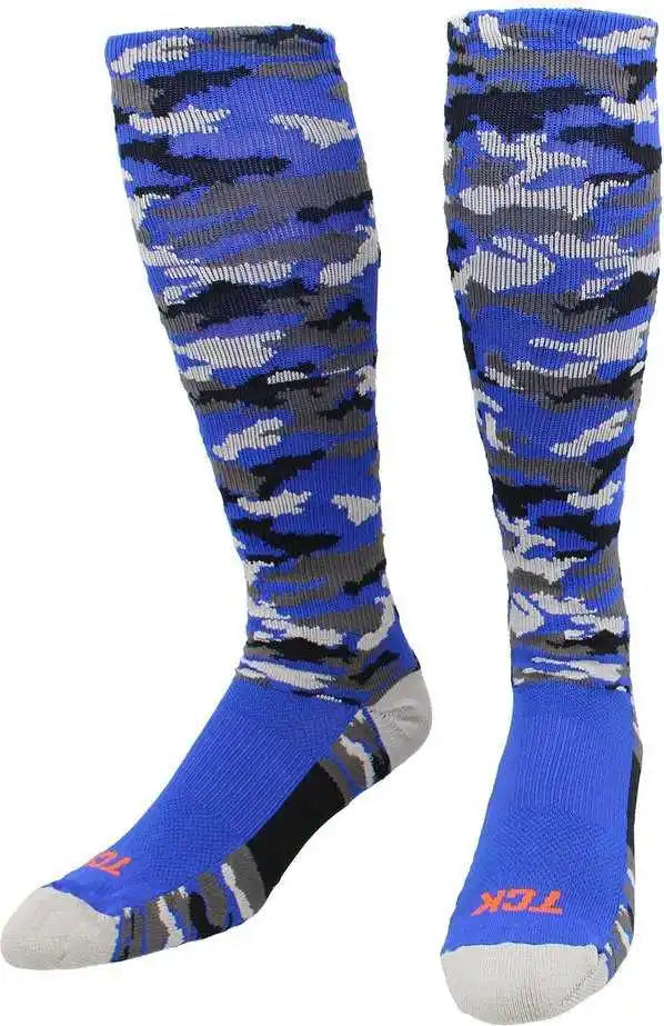 Tck Woodland Camo Knee High Socks - Royal