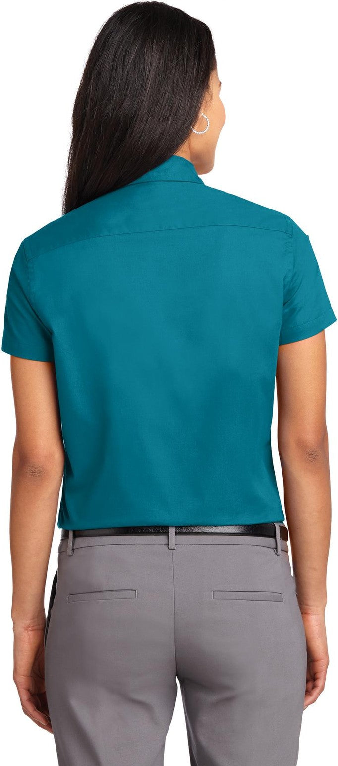 Teal Green Port Authority Women's Short Sleeve Easy Care Shirt. L508