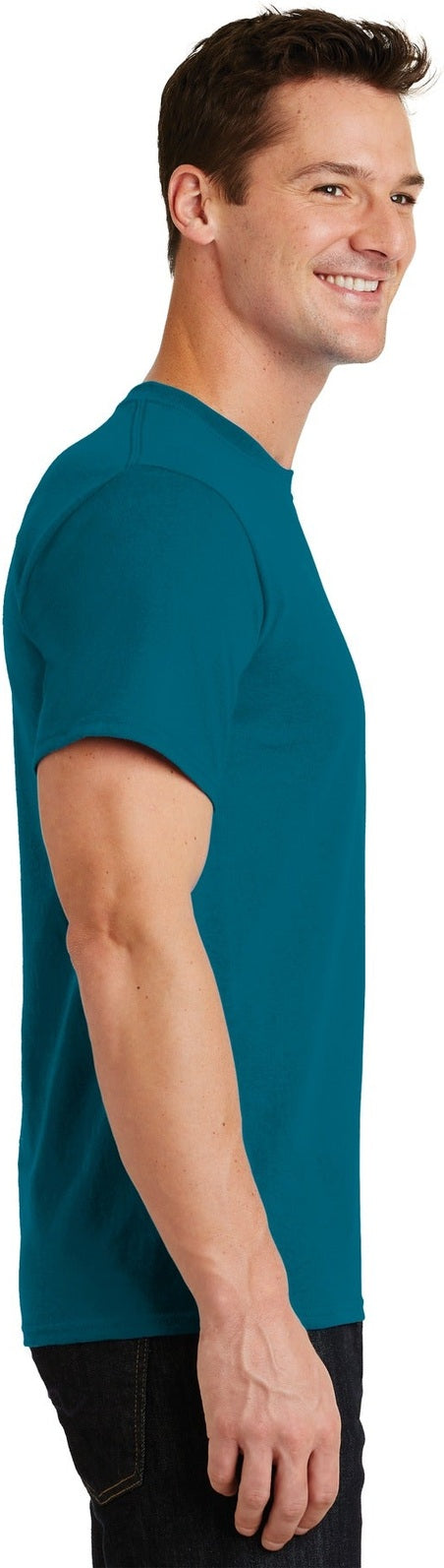 Teal Port & Co Essential Tee. PC61