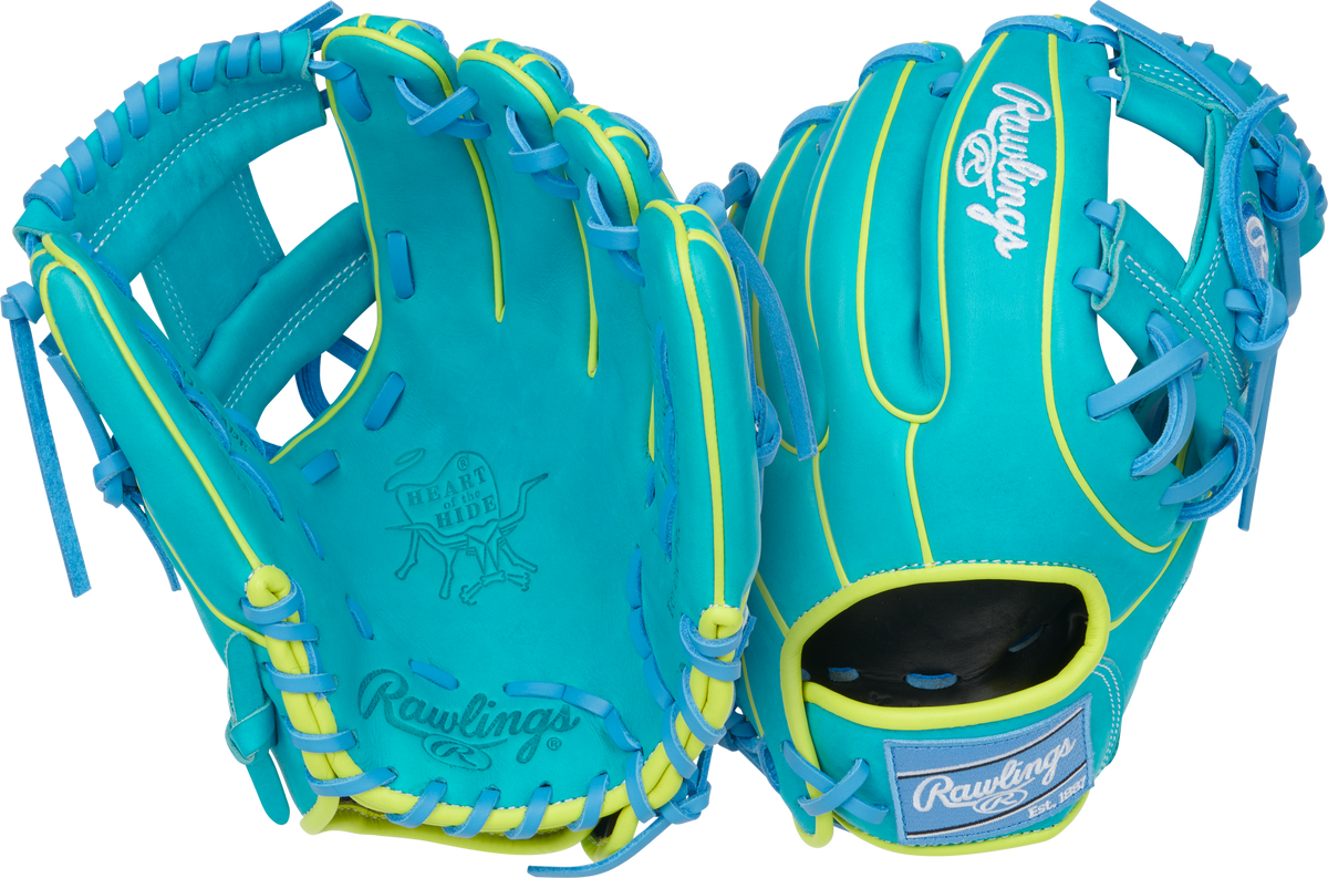 Teal Rawlings Heart of the Hide 11.5 in Baseball  Glove, Infield  grouped
