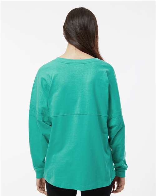 Teal Women&#39;s Jersey Pom Pom Long Sleeve T-Shirt - T14
